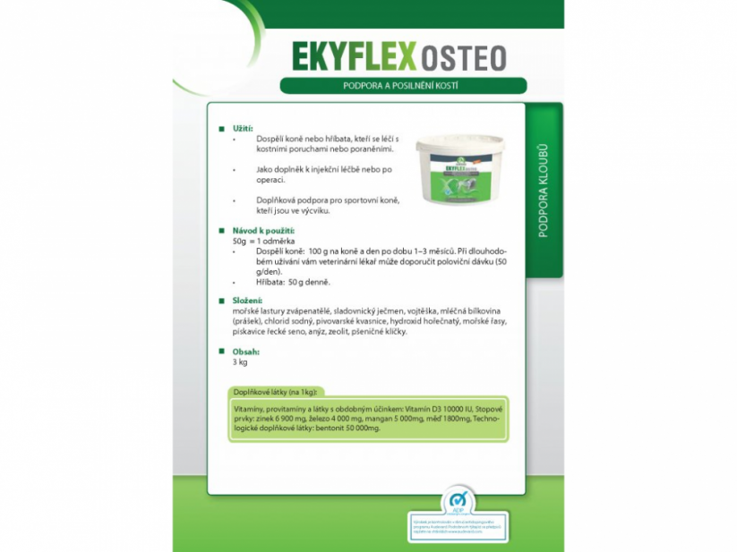 Ekyflex Osteo - podporuje rychlé hojení